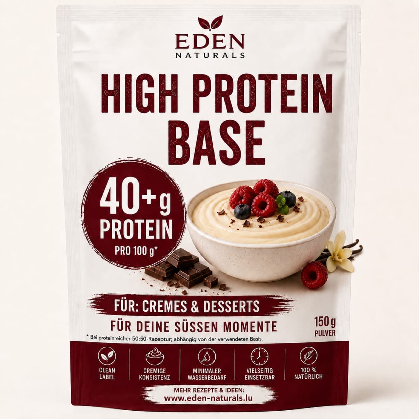 Eden Naturals High Protein Base · Cremes & Desserts